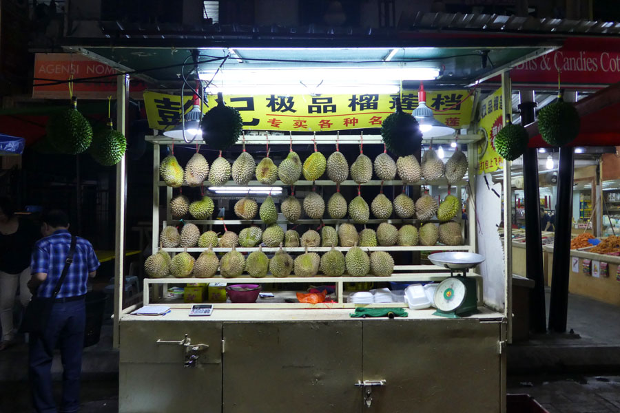 Un stand de durian !