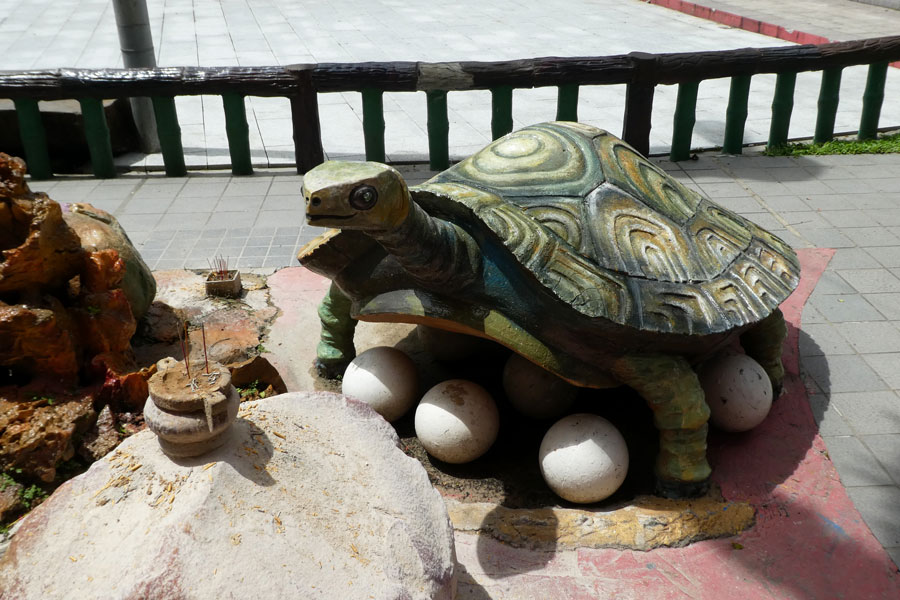 La tortue est pour les Chinois le support du monde, un symbole de longévité et de sagesse