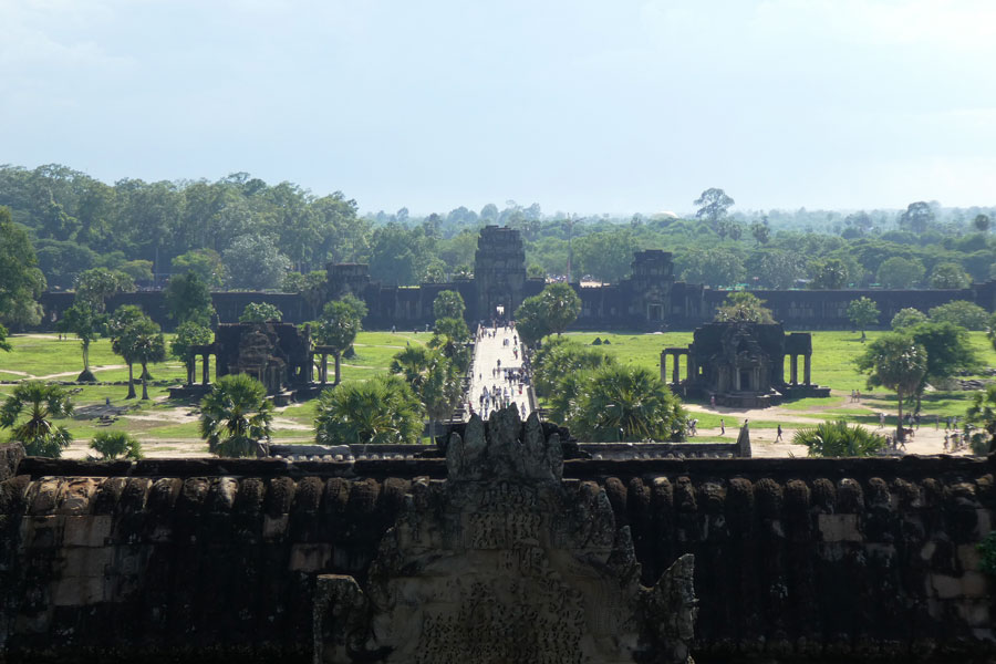 Vue du haut de l'Angkor Wat