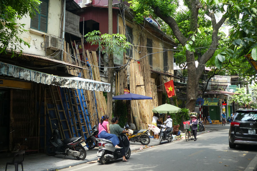 La rue des bambous à Hanoï
